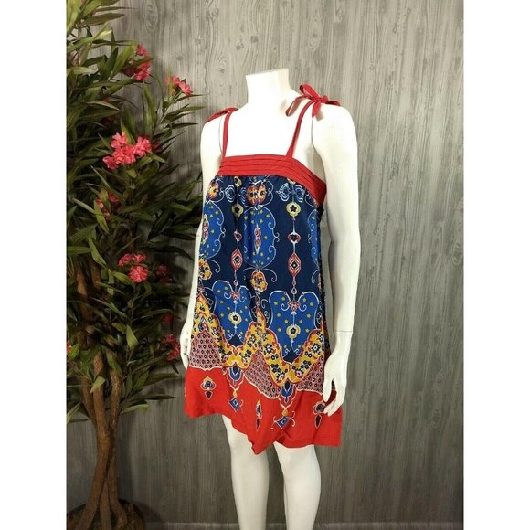 Billabong Dresses & Skirts - Billabong Mini Dress Small Tunic Beach Bunny Hippie Blue